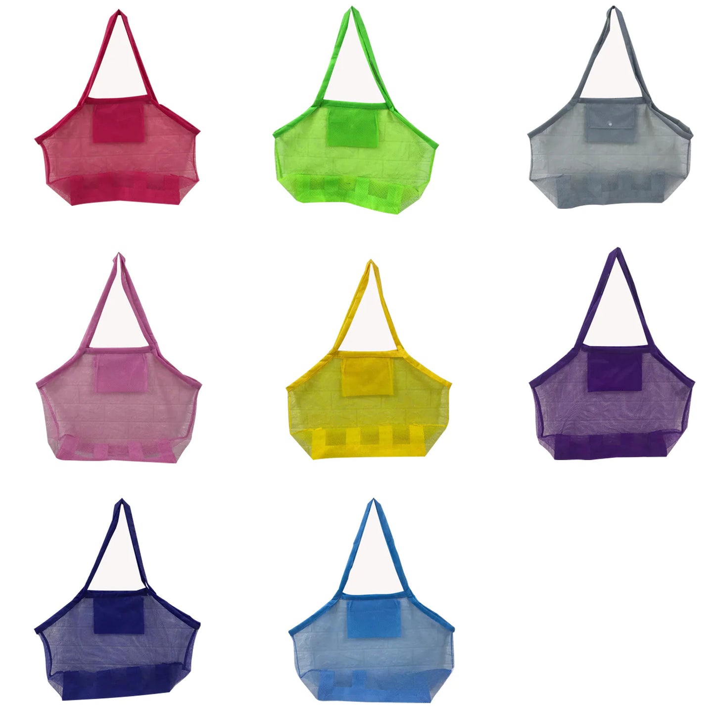 Summer Portable Mesh Beach Bag – Lightweight Toy & Shell Organizer for Kids
