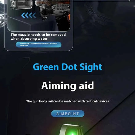 MK3 Electric Water Gun Toy – LED Lights, Long Range, High-Capacity Tank Blaster