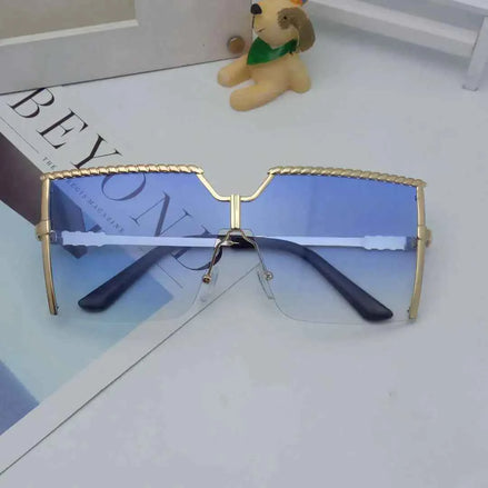 Trendy Frameless Sunglasses | UV400 Ocean Lens Fashion Shades