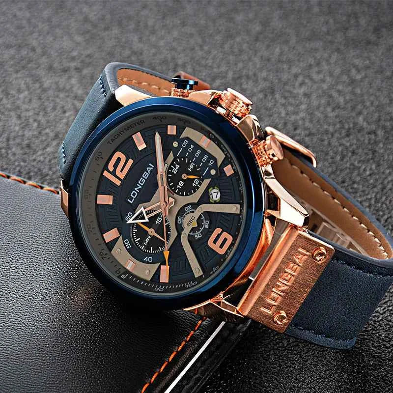 Luxury Multifunctional Waterproof Quartz Watch for Men – Sport & Classic Design
