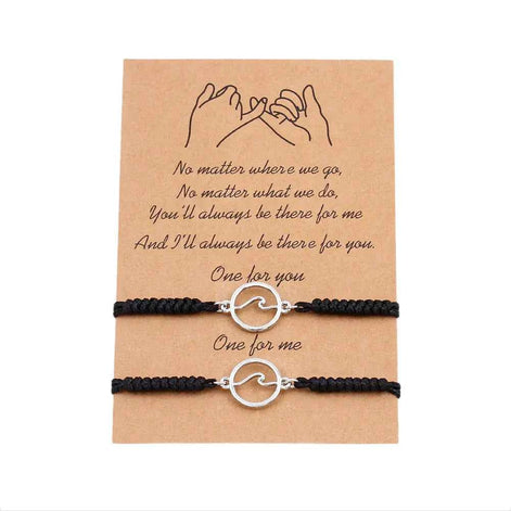 Ocean Wave Magnetic Bracelet Pair – Couple Matching Jewelry