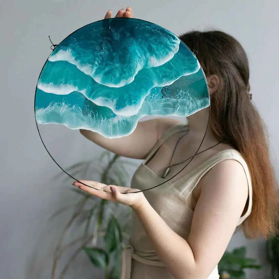 Ocean Wave Acrylic Wall Pendant – Coastal Wall Art & Serene Home Décor
