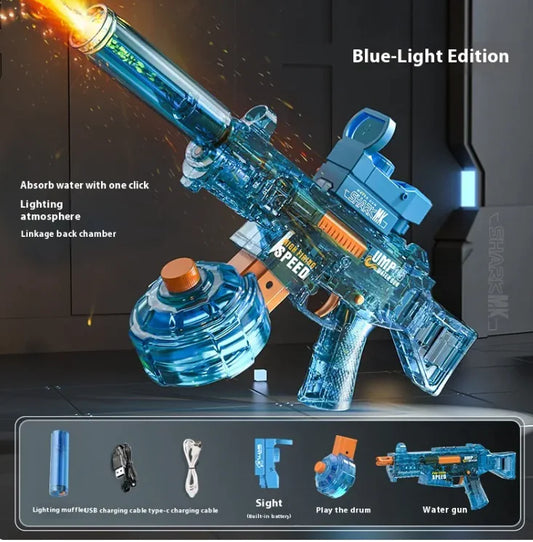 ⚡ Light UMP45 Electric Water Gun – Automatic Rechargeable Blaster with LED Glow