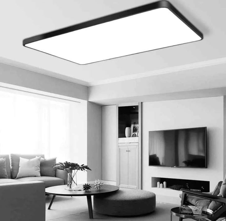 Modern LED Ceiling Light Fixture | Adjustable 3-Color Square Lighting for Bedroom & Living Room | Acrylic Flush Mount Lamp
