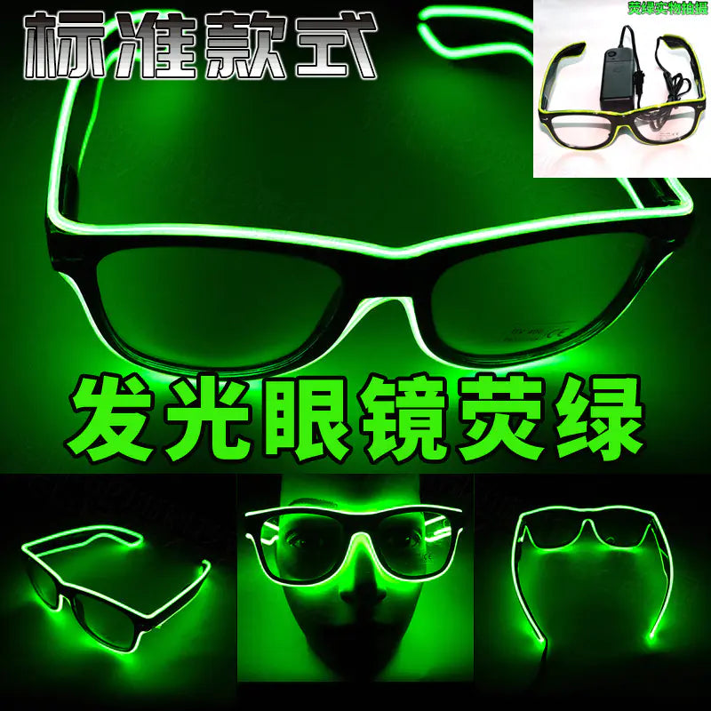 LED Neon Glow Glasses – Voice-Activated Light Up Party Shades for Music Events, Festivals, Raves & Clubs | Rechargeable Luminous Sunglasses in Multiple Neon Colors
