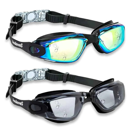 Aouloves Swim Goggles Anti-Fog No Leak Clear Vision Waterproof Goggles for Adults, Men, Women & Youth – Mirrored, Tinted, and Clear Lens Options