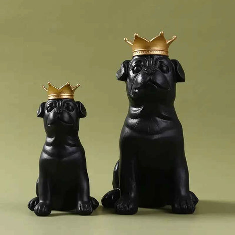 Nordic Bulldog Figurine | Modern Resin Dog Sculpture for Living Room | Creative Animal Home Decor Gift