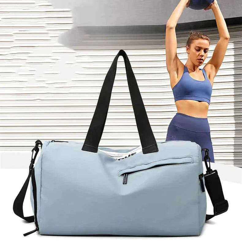 Waterproof Sports Gym Bag – Large Capacity Travel Duffel with Wet Pocket & Shoe Compartment