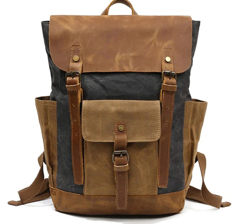 Vintage Canvas Backpack – Waterproof, Shockproof & Stylish Travel Bag